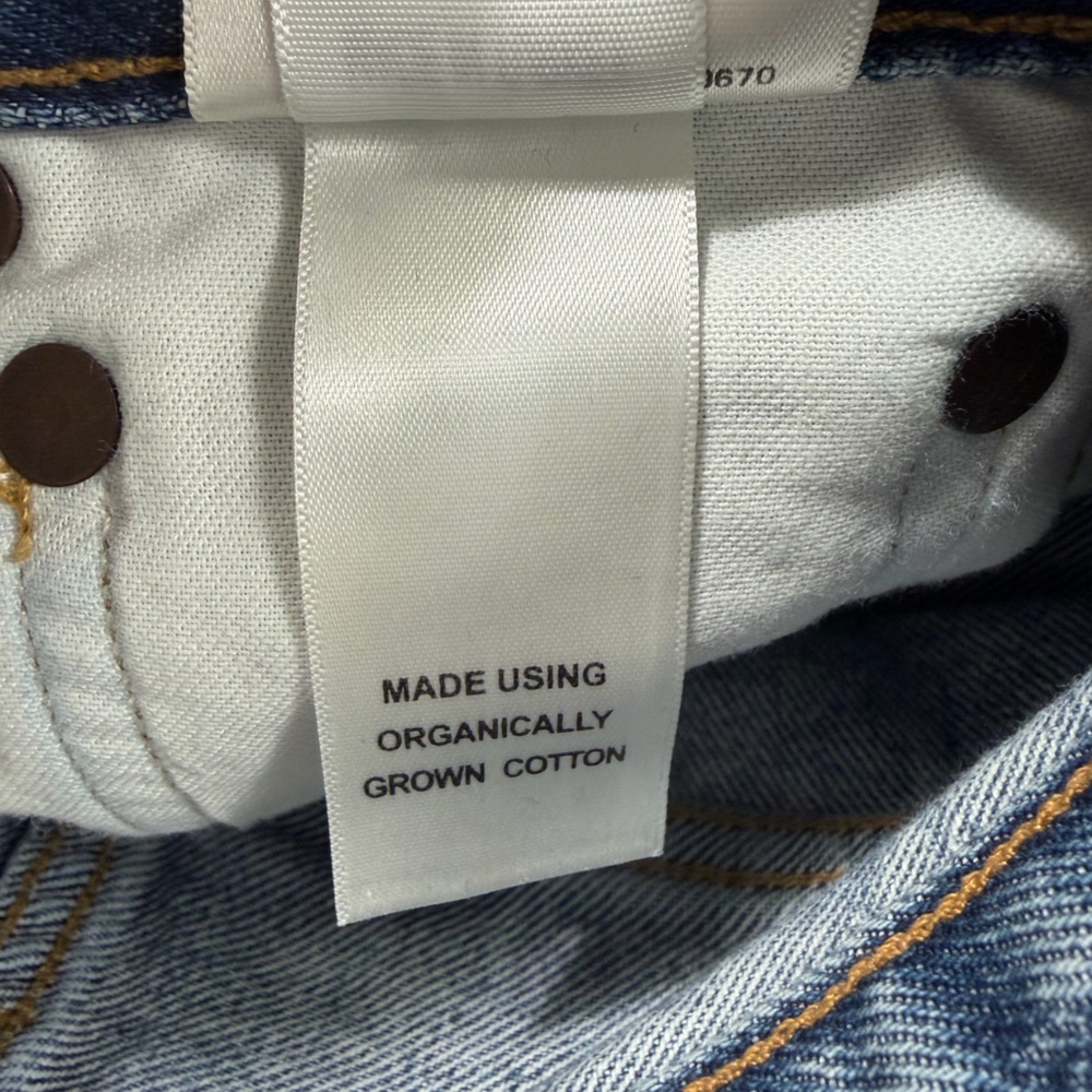 AGOLDE 90’s Mid Rise Loose Distressed Jeans Size 23 Pre-Loved 25” Inseam - Picture 6 of 7